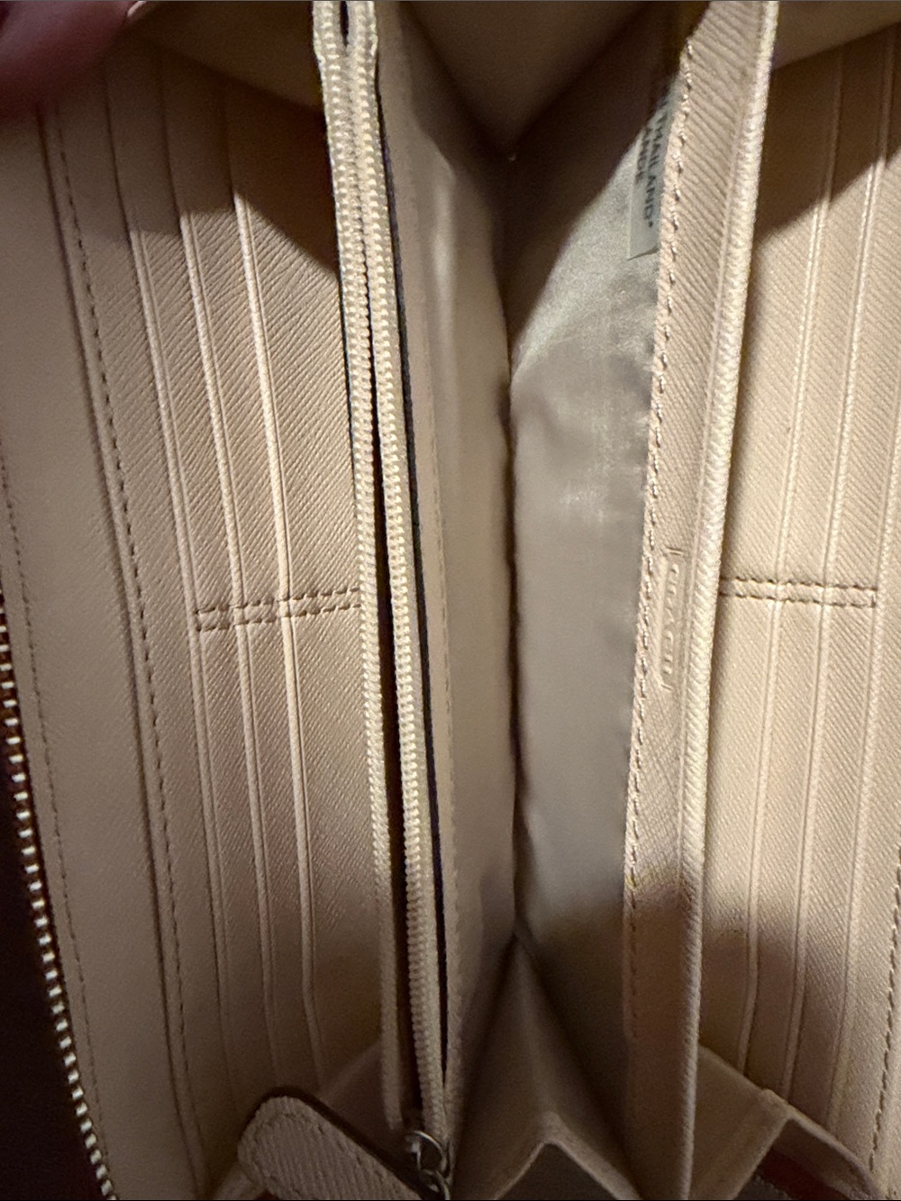 Coach Pink and Orange Signature Stripe Tote with Wallet Set - Picture 5 of 5